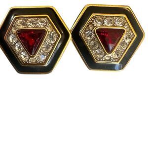 Swarovski S.A.L. Vintage Hexagon Clip-On Earrings